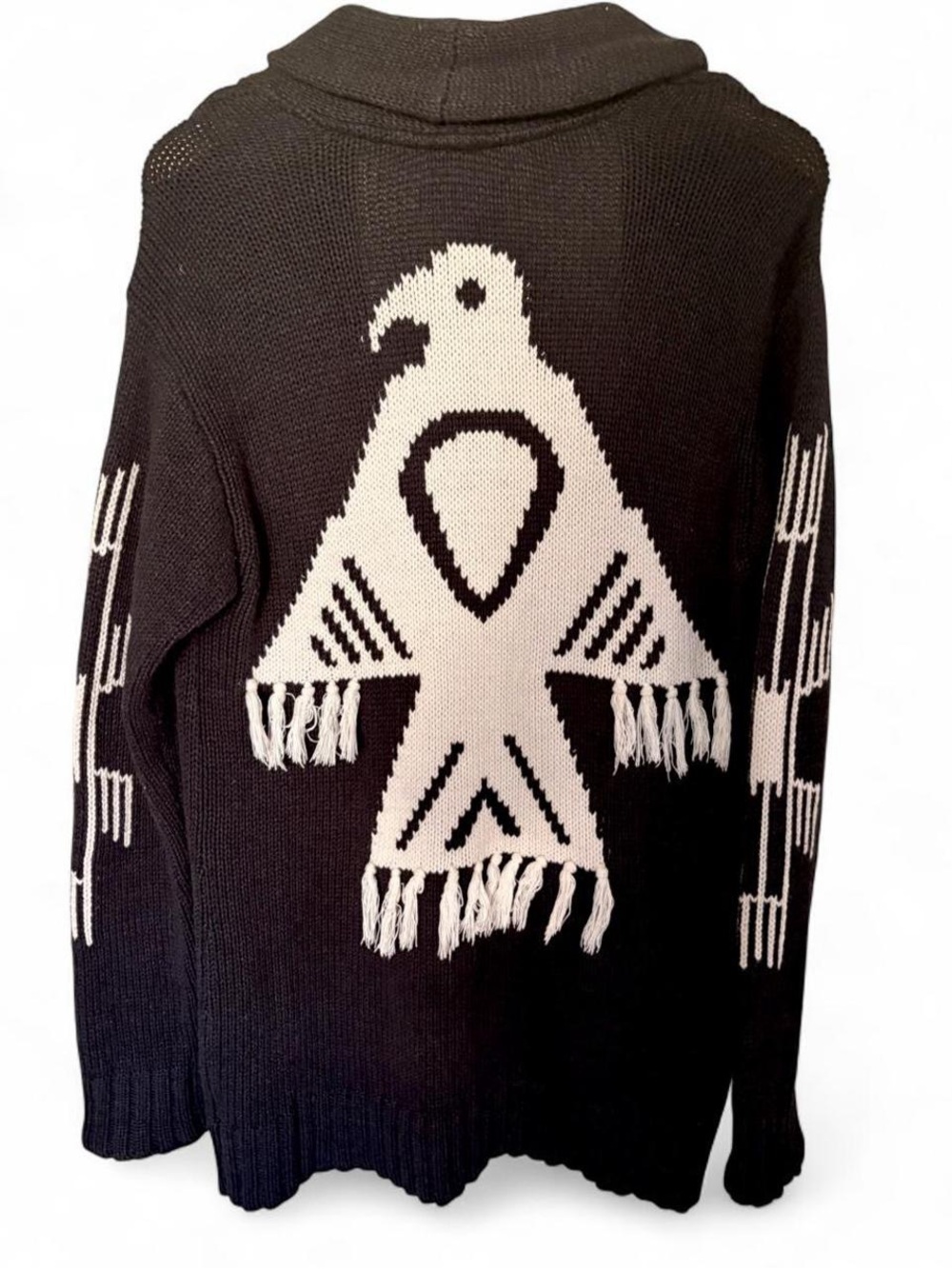 Idyllwind By Miranda Lambert Black & White Southwestern Thunderbird Cardigan S - Picture 2 of 7